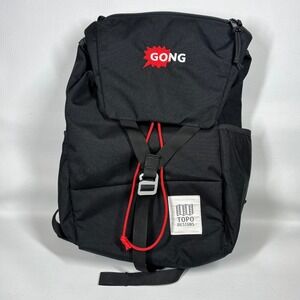 Topo Designs Y-Pack Backpack Black Gong Embroidered Laptop Sleeve Daypack